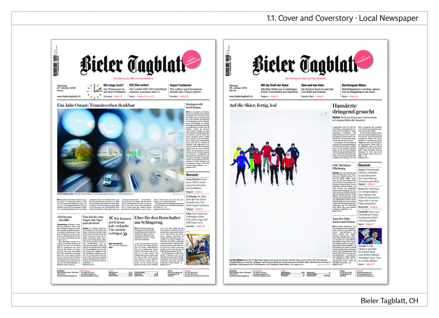 Cover und Coverstory – European Newspaper Award